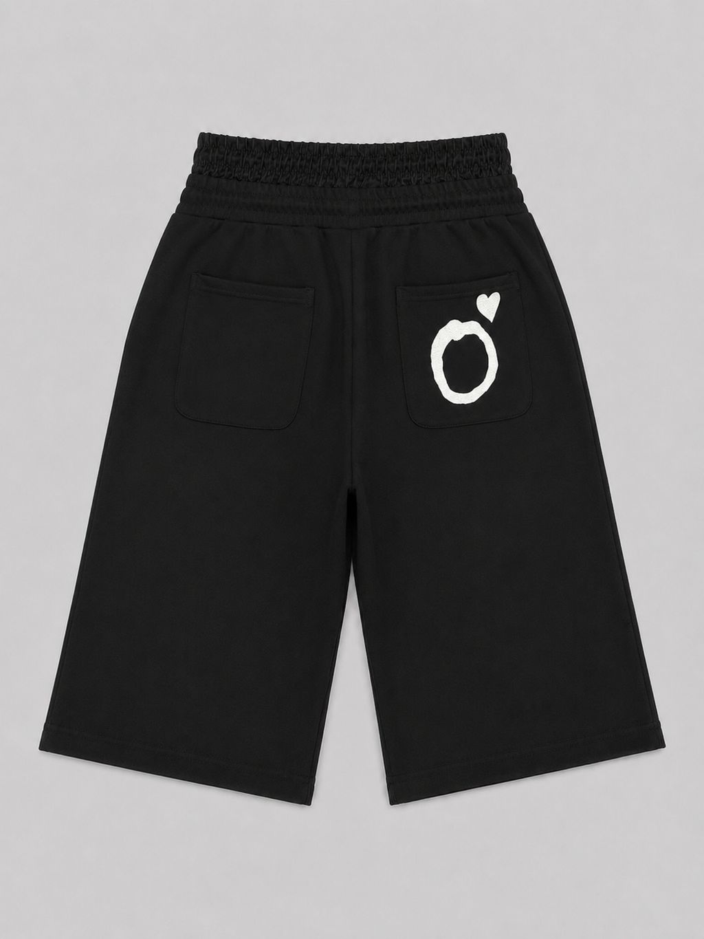 DOUBLE WAISTED SHORTS BLACK